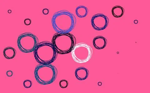 Light Pink, Blue vector layout with circle shapes. Ilustración de archivo