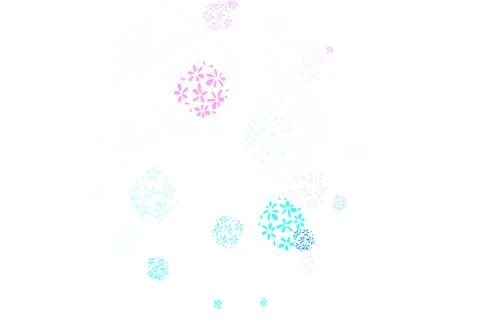 Light Pink, Blue vector natural pattern with leaves. Illustrazione stock