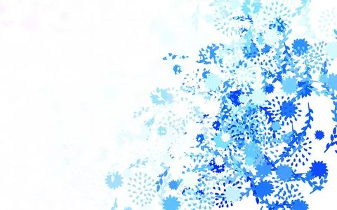 Light Pink, Blue vector natural background with flowers, roses. Stock Illustration