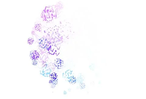 Light Pink, Blue vector pattern with bent lines. Stock Illustration