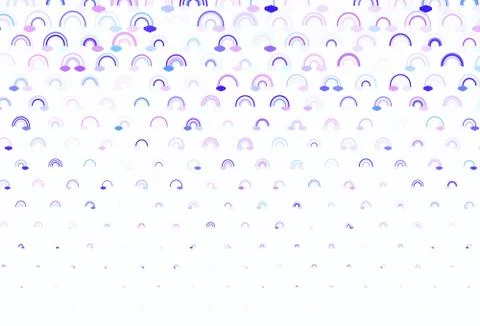 Light Pink, Blue vector pattern with rainbow elements. Illustrazione stock