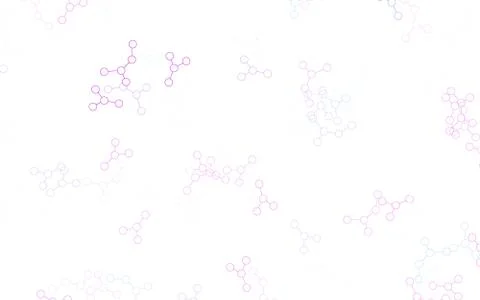 Light Pink, Blue vector pattern with artificial intelligence network. Stock Illustration