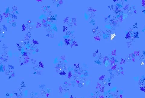 Light Pink, Blue vector pattern with random forms. Illustrazione stock