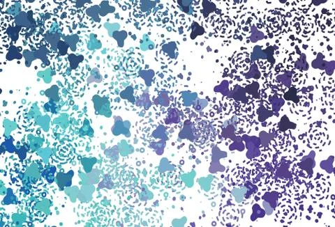 Light Pink, Blue vector pattern with random forms. Illustrazione stock