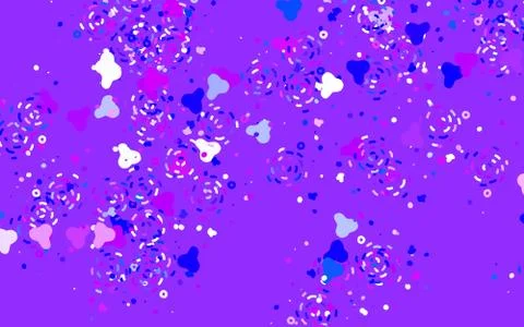 Light Pink, Blue vector pattern with random forms. Stock Illustration