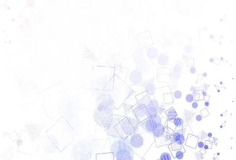 Light Pink, Blue vector pattern with polygonal style with circles. Illustrazione stock