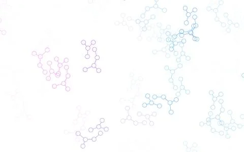 Light Pink, Blue vector pattern with artificial intelligence network. Stockillustratie