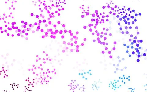 Light Pink, Blue vector pattern with artificial intelligence network. Illustrazione stock