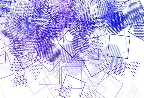 Light Pink, Blue vector pattern with polygonal style with circles. 스톡 일러스트