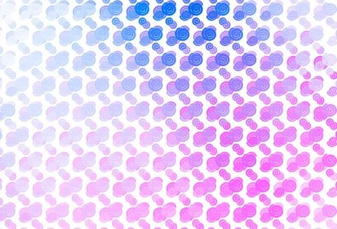 Light Pink, Blue vector pattern with bubble shapes. イラスト素材