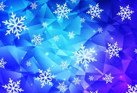 Light Pink, Blue vector pattern with christmas snowflakes, stars. 스톡 일러스트