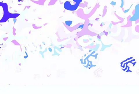 Light Pink, Blue vector pattern with random forms. 库存插图