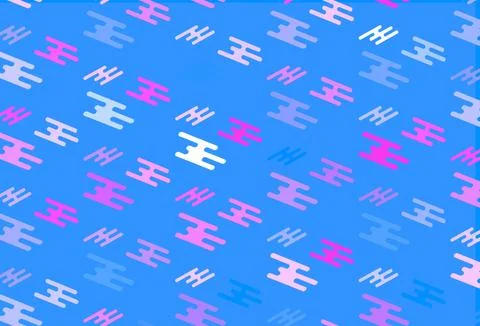 Light Pink, Blue vector pattern with narrow lines. Stock Illustration