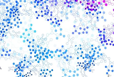 Light Pink, Blue vector pattern with artificial intelligence network. イラスト素材