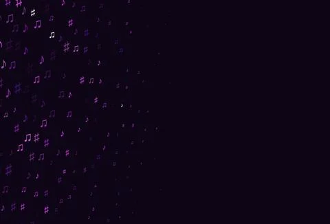 Light Pink, Blue vector pattern with music elements. 스톡 일러스트