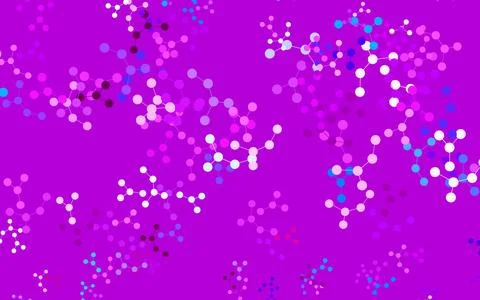Light Pink, Blue vector pattern with artificial intelligence network. Stock Illustration