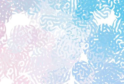 Light Pink, Blue vector pattern with random forms. Stock Illustration