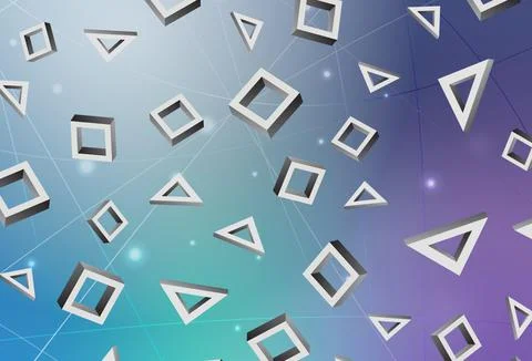 Light Pink, Blue vector pattern in square style. Illustrazione stock