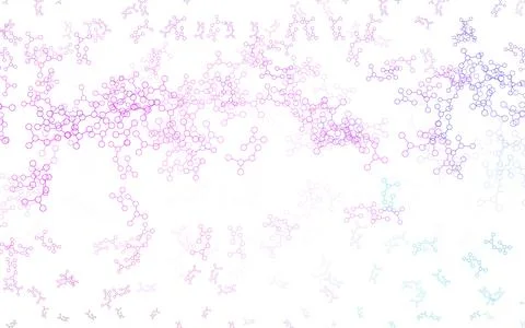 Light Pink, Blue vector pattern with artificial intelligence network. Stockillustratie