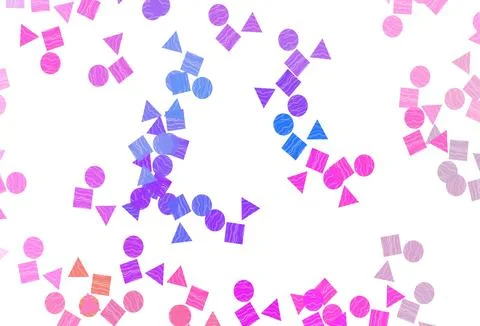 Light Pink, Blue vector pattern in polygonal style with circles. Illustrazione stock