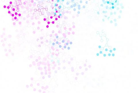 Light Pink, Blue vector pattern with artificial intelligence network. Stock Illustration