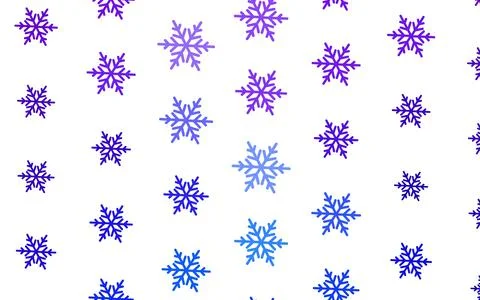 Light Pink, Blue vector pattern with christmas snowflakes, stars. Stock Illustration