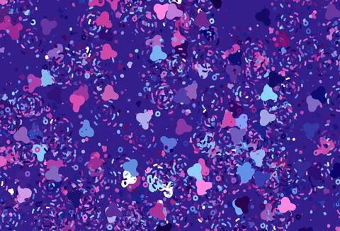 Light Pink, Blue vector pattern with random forms. Stock Illustration