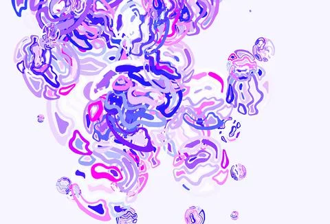 Light Pink, Blue vector pattern with random forms. Stock Illustration