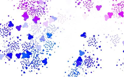 Light Pink, Blue vector pattern with random forms. Illustrazione stock