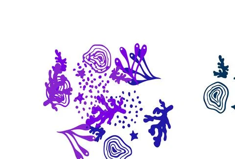 Light Pink, Blue vector pattern with random forms. Illustrazione stock