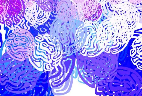 Light Pink, Blue vector pattern with random forms. Illustrazione stock