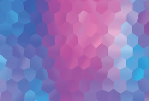 Light Pink, Blue vector pattern with colorful hexagons. Stock Illustration