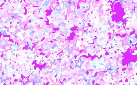 Light Pink, Blue vector pattern with christmas stars. Stock Illustration