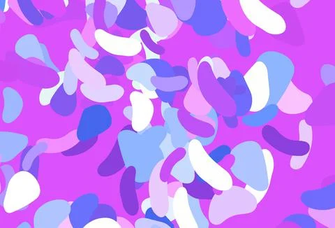 Light Pink, Blue vector pattern with chaotic shapes. Stock Illustration