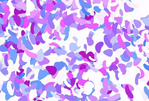 Light Pink, Blue vector pattern with chaotic shapes. Illustrazione stock