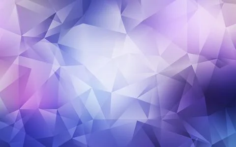 Light Pink, Blue vector polygonal pattern. Triangular geometric sample with g Illustrazione stock