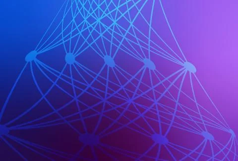 Light Pink, Blue vector template with artificial intelligence structure. Stockillustratie