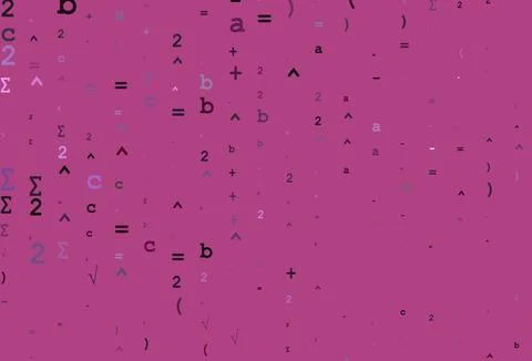 Light Pink, Blue vector template with math simbols. Stockillustratie