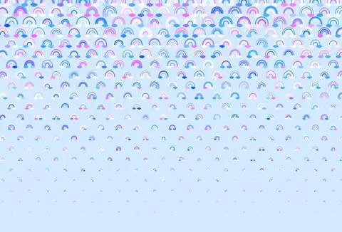 Light Pink, Blue vector template with rainbow signs. Illustrazione stock