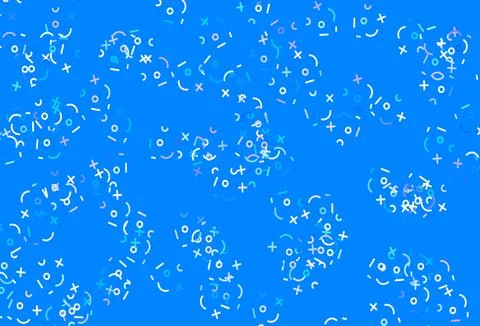 Light Pink, Blue vector template with math simbols. Stockillustratie