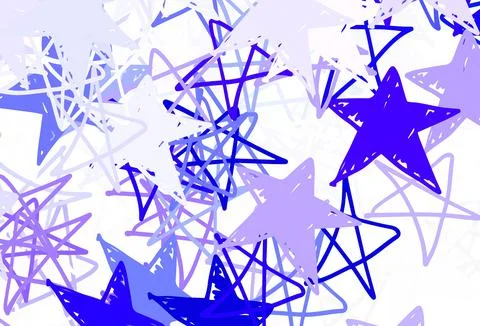 Light Pink, Blue vector template with sky stars. Stock Illustration