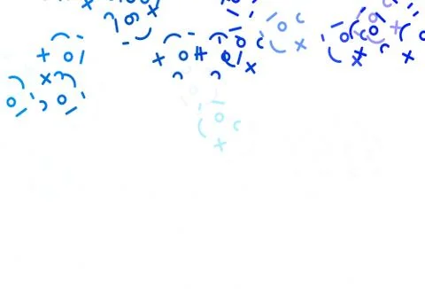 Light Pink, Blue vector texture with mathematic symbols. Illustrazione stock