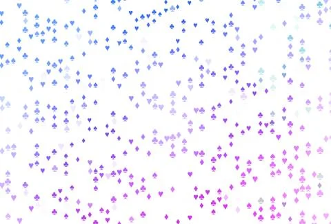 Light Pink, Blue vector texture with playing cards. Stock Illustration