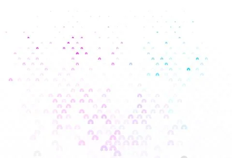 Light Pink, Blue vector texture with rainbows, clouds. 스톡 일러스트
