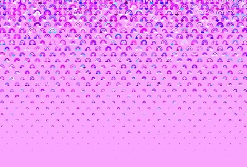 Light Pink, Blue vector texture with rainbows, clouds. Stock Illustration