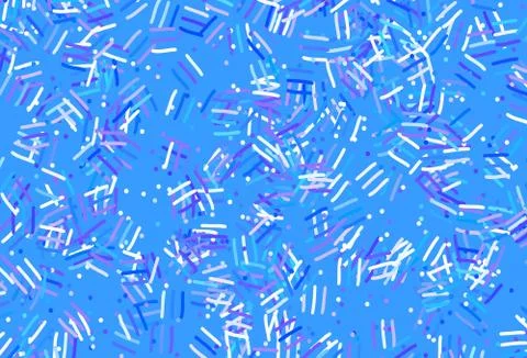 Light Pink, Blue vector texture with colored lines, dots. Stock Illustration