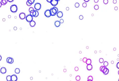 Light Pink, Blue vector texture with disks. Stock Illustration