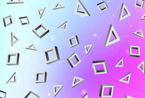 Light Pink, Blue vector texture in rectangular style. Illustrazione stock