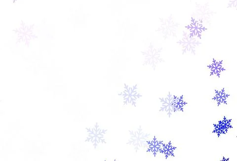 Light Pink, Blue vector texture with colored snowflakes, stars. Stock Illustration