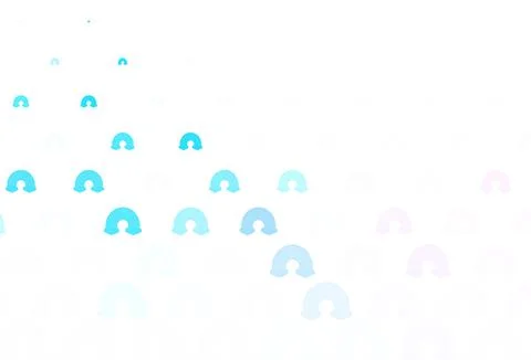 Light Pink, Blue vector texture with rainbows, clouds. イラスト素材